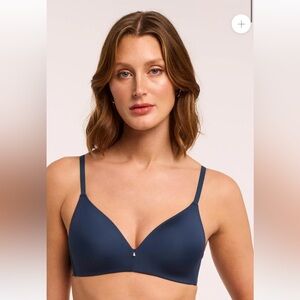 NWOT Wire-Free T-Shirt Bra by Montelle Intimates | Dark Blue | 36C